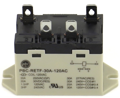 YC-RETF-30A-2 PBC-RETF-30A-120AC GENERAL PURPOSE RELAY TOP FLANGE MOUNT CONTACT FORM 30AMP 120V-COIL