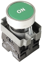 YC-XB2-BA31-ON PBC-XB4BA31-ON DIRECT REPLACEMENT FITS TELEMECANIQUE 22MM GREEN ON   FLUSH PUSH BUTTON WITH 1NO/1NC CONTACT BLOCK