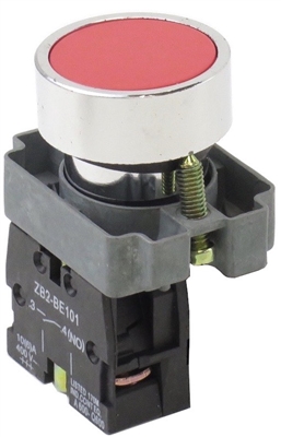 YC-XB2-BA42-01 Red Flush FITS XB2-BA42 Push Button with 1NC Contact Block