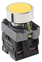 YC-XB2-BA55-11  DIRECT REPLACEMENT FITS XB2-55  TELEMECANIQUE YELLOW PUSH BUTTON  MOMENTARY FLUSH 1NO/1NC