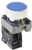 YC-XB2-BA61-10 Blue Flush XB2BA Push Button with 1NO Contact Block