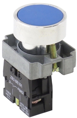 YC-XB2-BA61-10 Blue Flush XB2BA Push Button with 1NO Contact Block