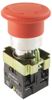 YC-XB2BS545 FITS TELEMECANIQUE XB2BS545 40MM EMERGENCY STOP MUSHROOM PUSH BUTTON TURN-TO-RELEASE 1NC CONTACT BLOCK ZBE102