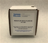 Resuflor Deco Flake BC New Color Box Set: 1/4" chip, 3" x 3" sample