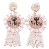 Seed Bead Bride Earrings