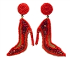 Seed Bead Red Stiletto