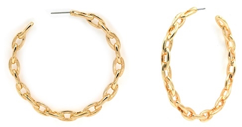 Chain Link Hoop Earrings