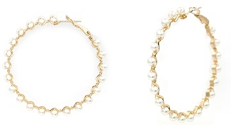 Pearl Hoop Earrings