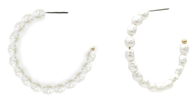 Pearl Hoop Earrings