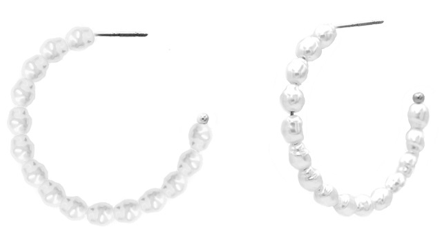 Pearl Hoop Earrings