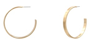 Satin Metal Hoop Earrings