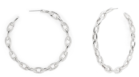 Chain Link Hoop Earrings