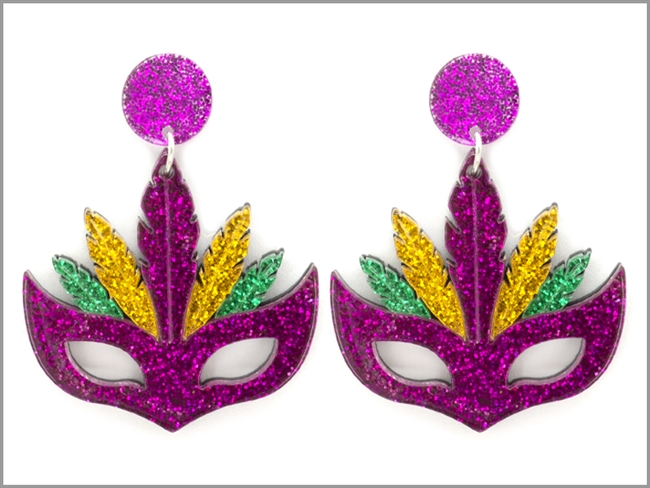 Mardi Gras Mask Earrings