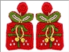 Seed Bead Christmas Earrings