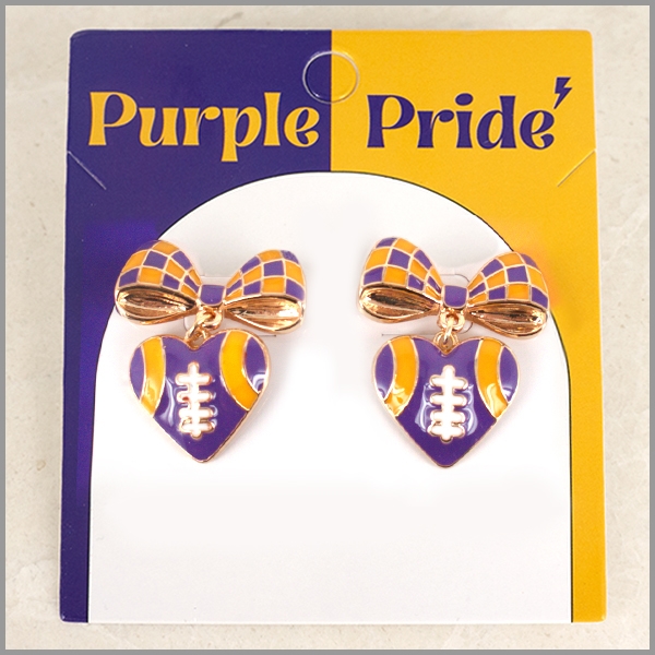 Purple & Gold Earrings