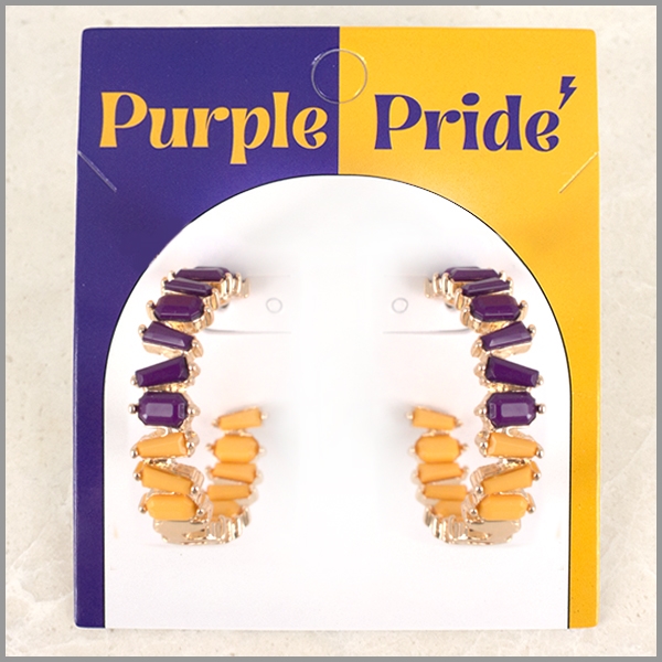 Purple & Gold Earrings