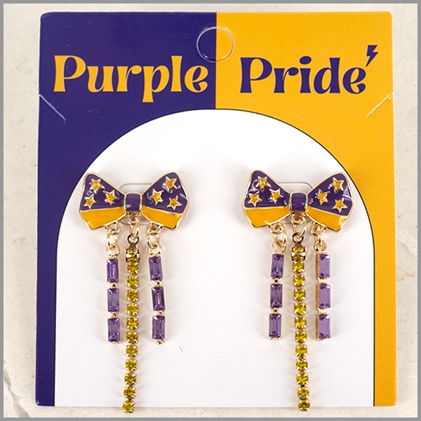 Purple & Gold  Earrings
