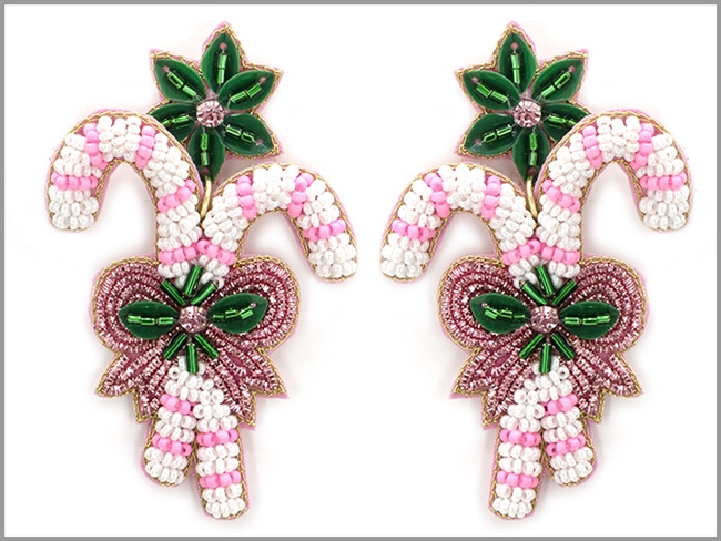 Seed Bead Candy Cane