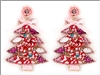 Seed Bead Christmas Tree Earrings