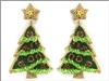 Seed Bead Christmas Tree Earrings