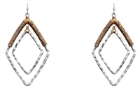 Wire Wrap Diamond Earrings
