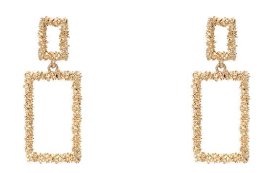 Textured Drop Earring