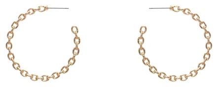 Chain Link Hoop Earrings