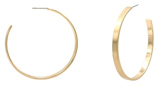 Satin Metal Hoop Earrings