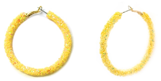 Glitter Hoop Earrings