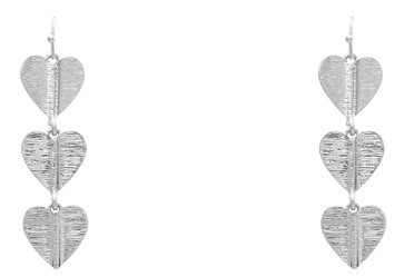 Triple Drop Heart Earrings