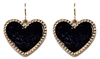 Druzy Heart Earrings