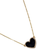 Druzy Heart Necklace