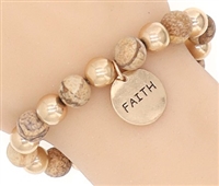 Stretch Disc Charm Bracelet