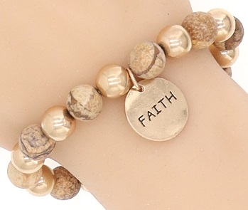 Stretch Disc Charm Bracelet