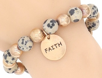 Stretch Disc Charm Bracelet