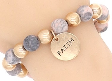 Stretch Disc Charm Bracelet