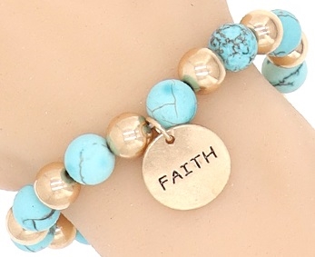 Stretch Disc Charm Bracelet