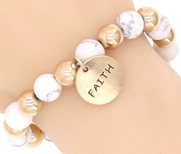 Stretch Disc Charm Bracelet