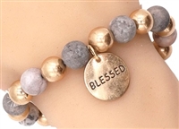 Stretch Disc Charm Bracelet