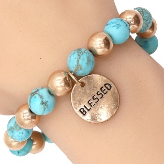 Stretch Disc Charm Bracelet