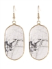 Semi Precious Stone Fish Hook Earrings