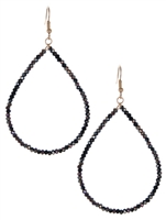 Large Glass Bead Teardrop Earrings