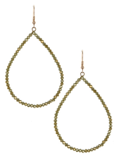 Large Glass Bead Teardrop Earrings