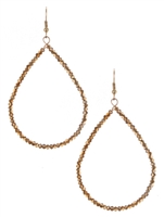 Large Glass Bead Teardrop Earrings