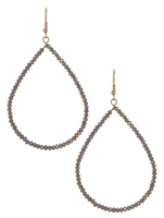 Large Glass Bead Teardrop Earrings