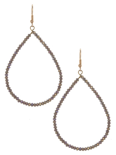 Large Glass Bead Teardrop Earrings