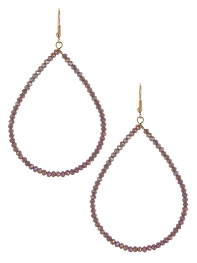 Large Glass Bead Teardrop Earrings