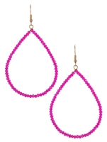 Large Glass Bead Teardrop Earrings