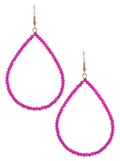 Large Glass Bead Teardrop Earrings