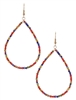Large Glass Bead Teardrop Earrings